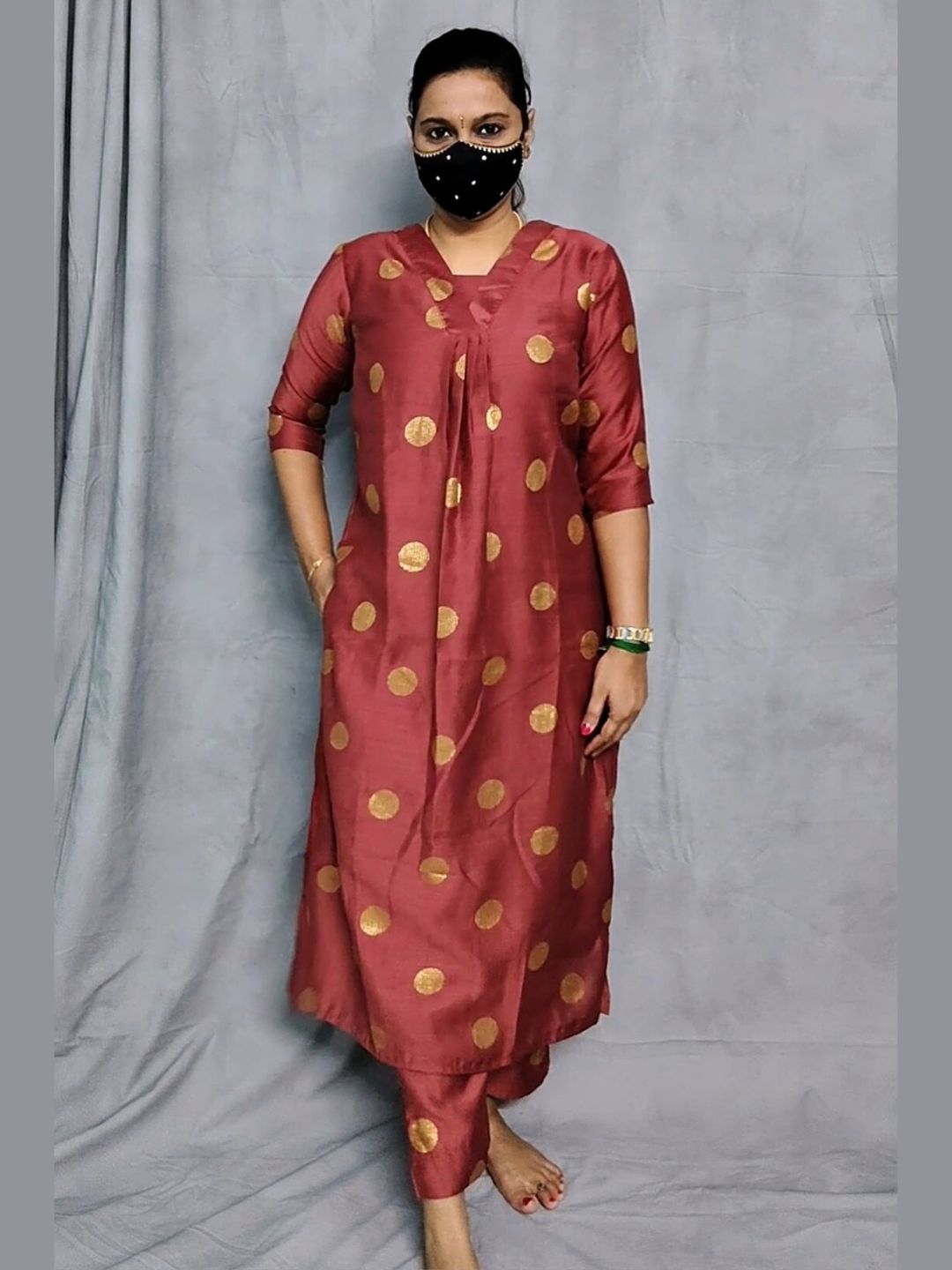 KS01 Raw Silk Kurta Set