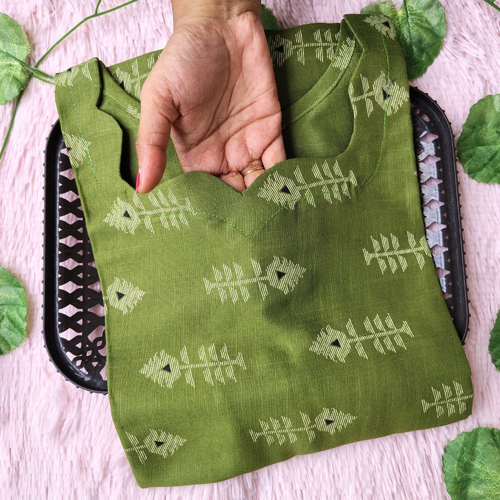 KL35024 Linen cotton kurti
