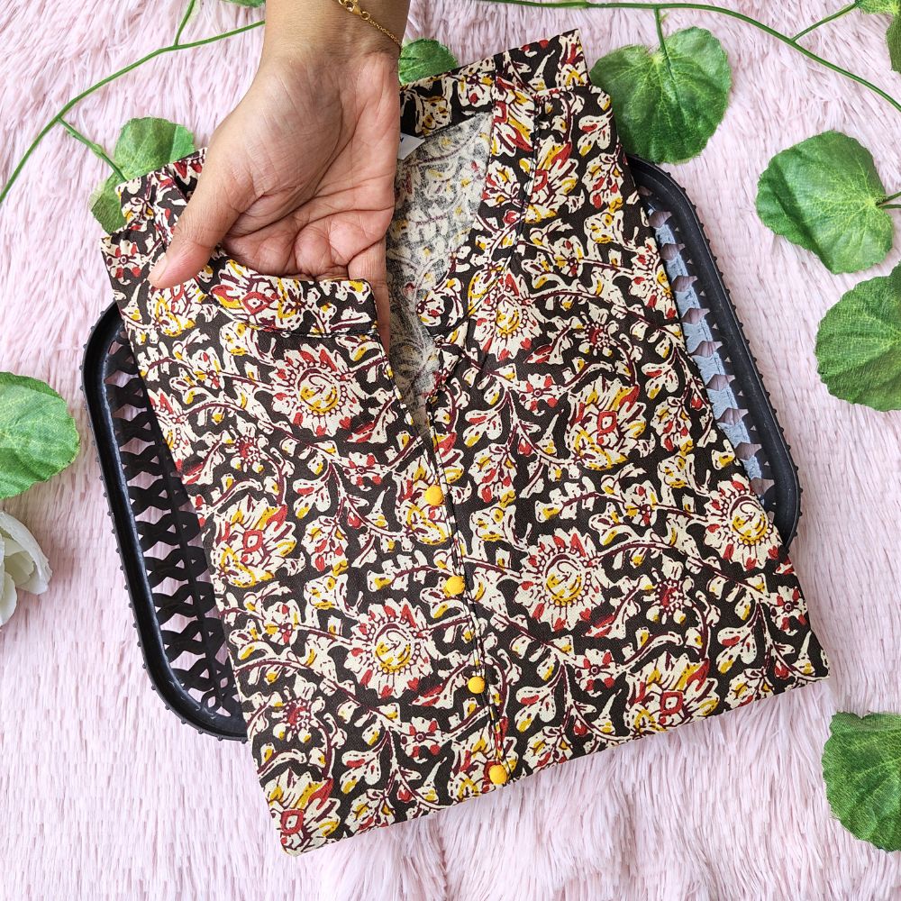 KL3505 kalamkari cotton kurti