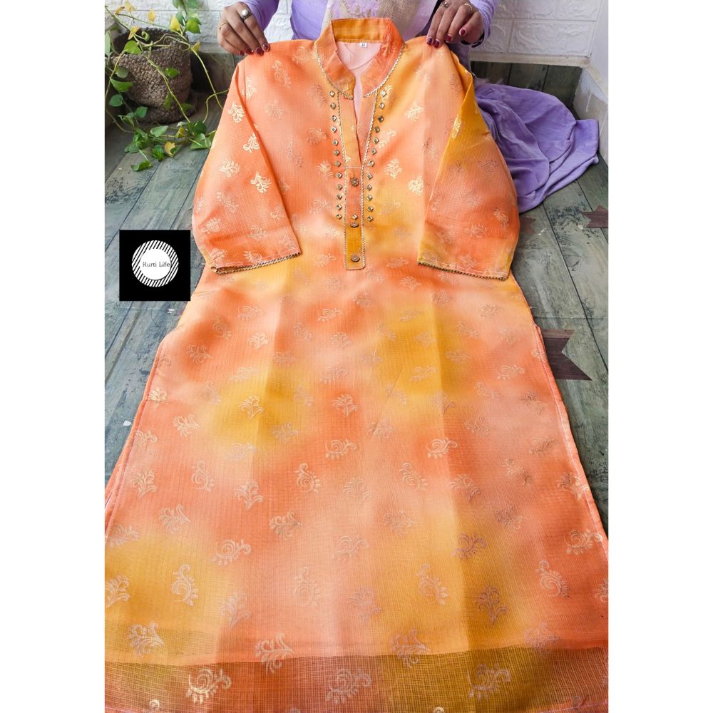 08 Peach color Kurti