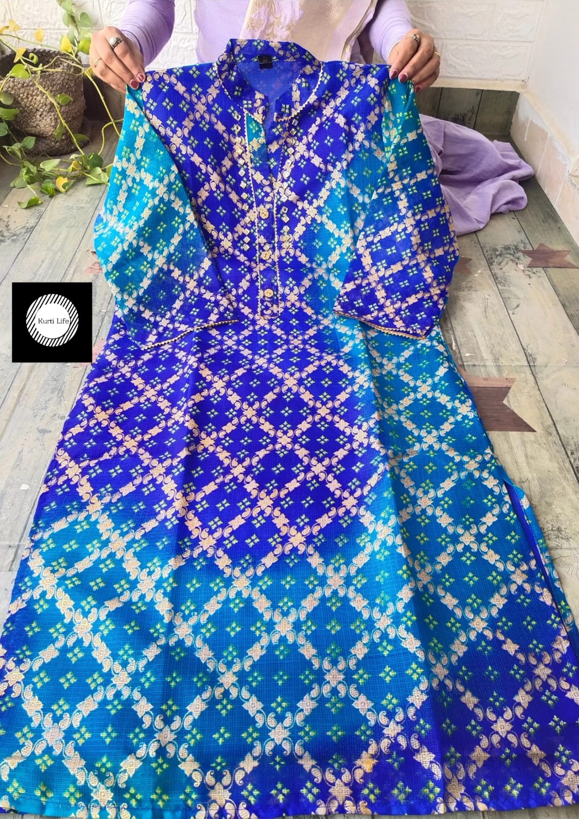 04 Blue Grand Kurti