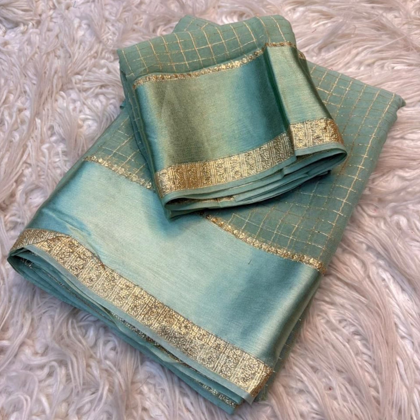 SA98 Ice green georgette sarer
