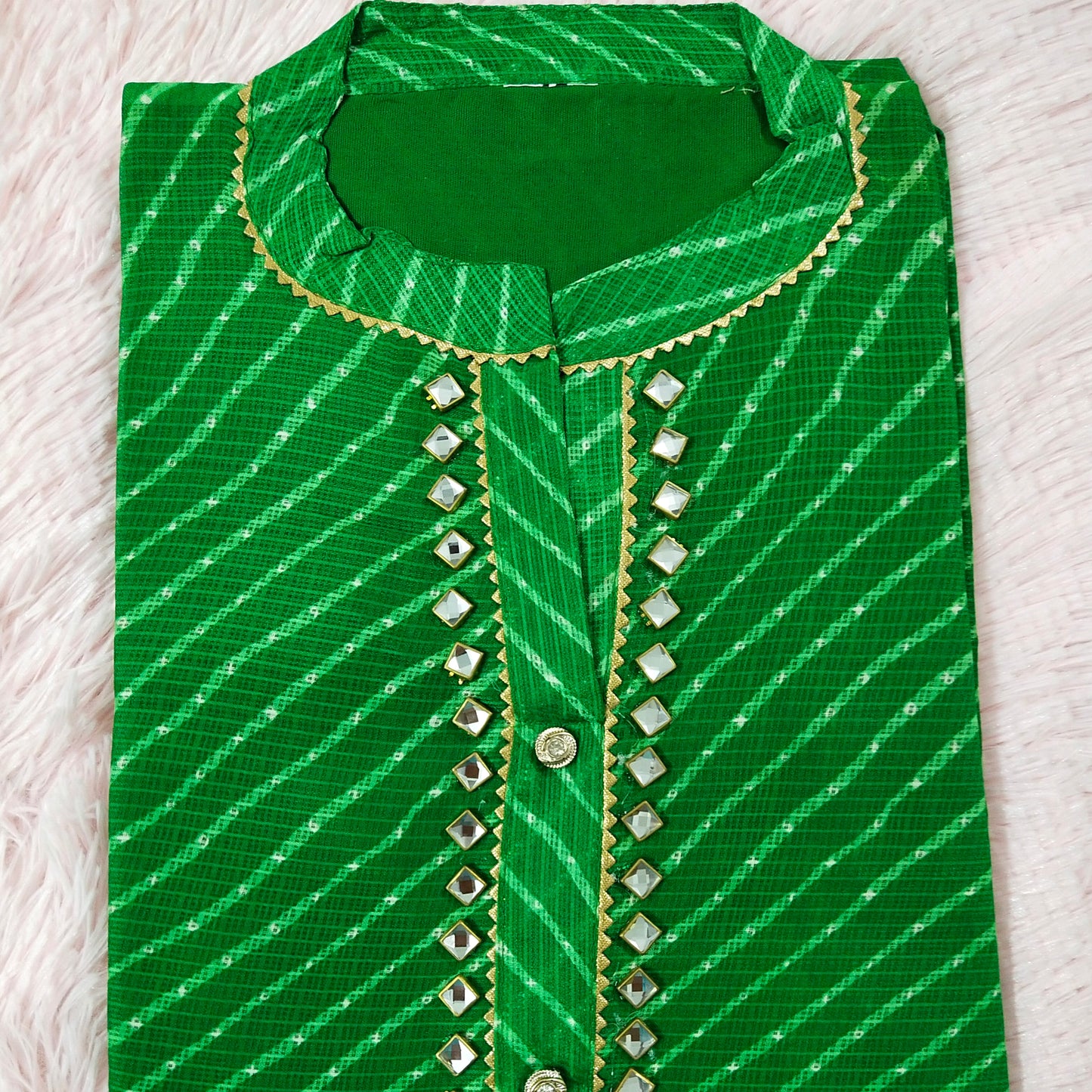 K100 Leaf green kurti