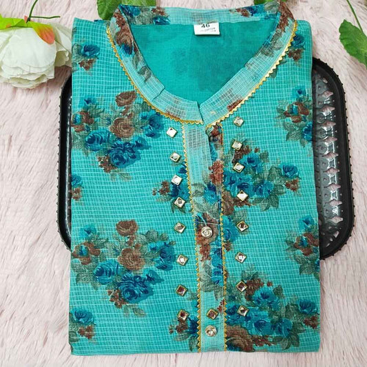40 Blue Floral Kurti