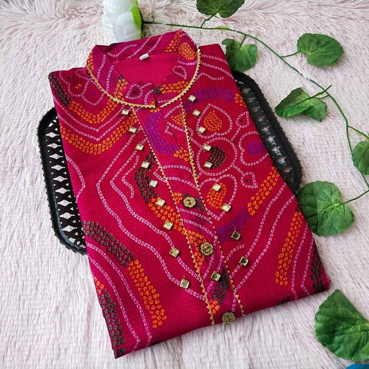58 Pink Patola Kurti