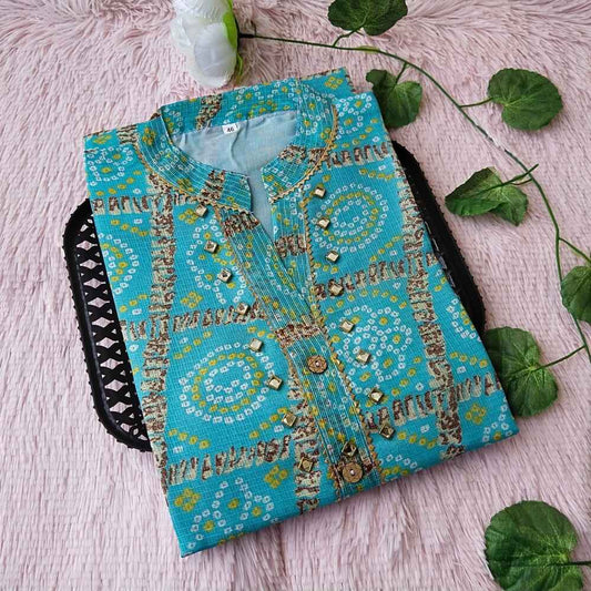 K119 Blue Kurti