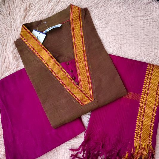 KS04 Mangalgiri cotton 3 Piece Set