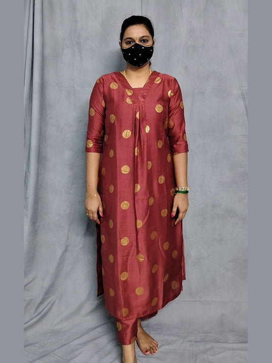 KS01 Raw Silk Kurta Set