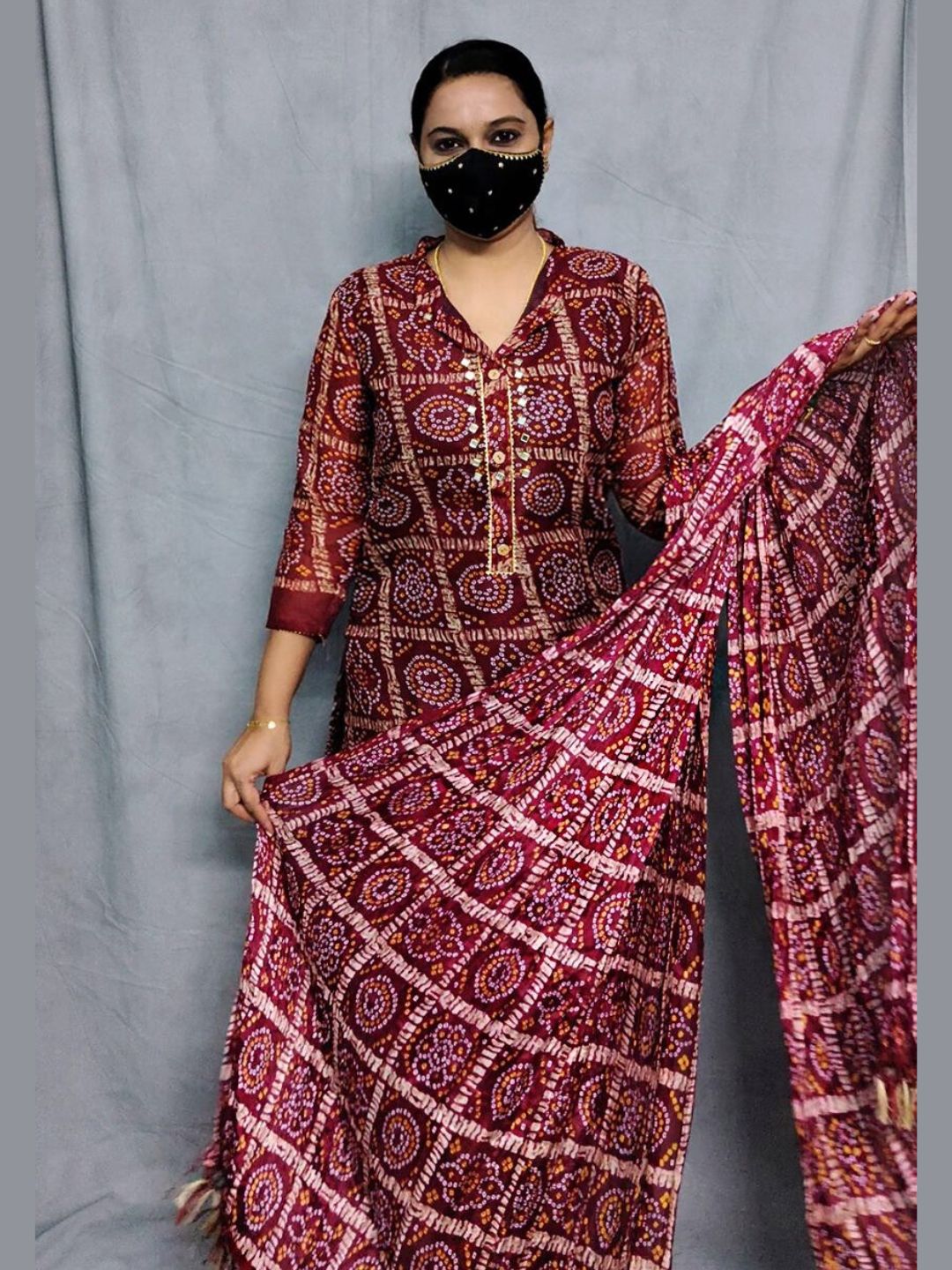 K0066 kurti Dupatta 2 piece set