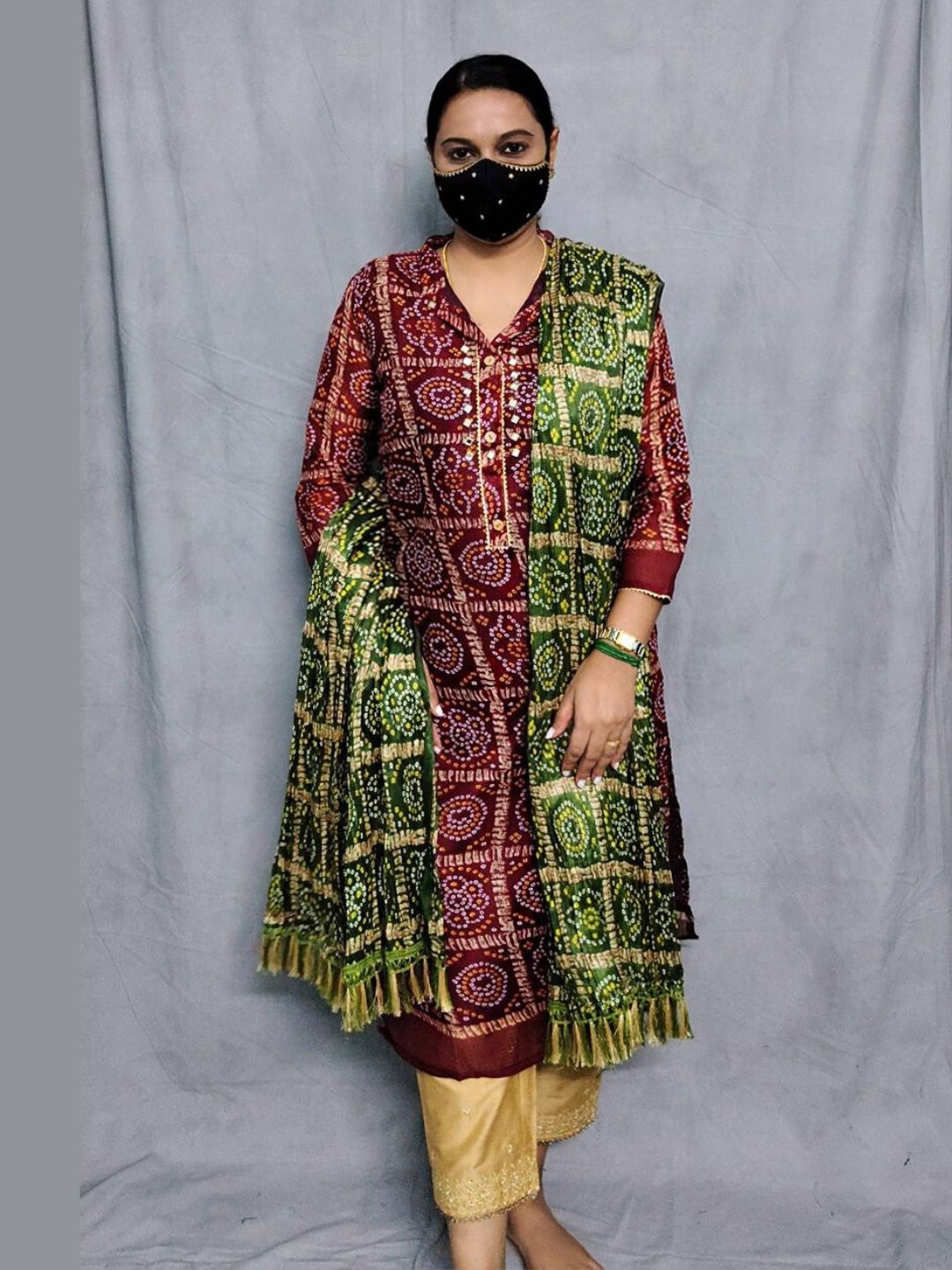 K0059 kurti Dupatta 2 piece set