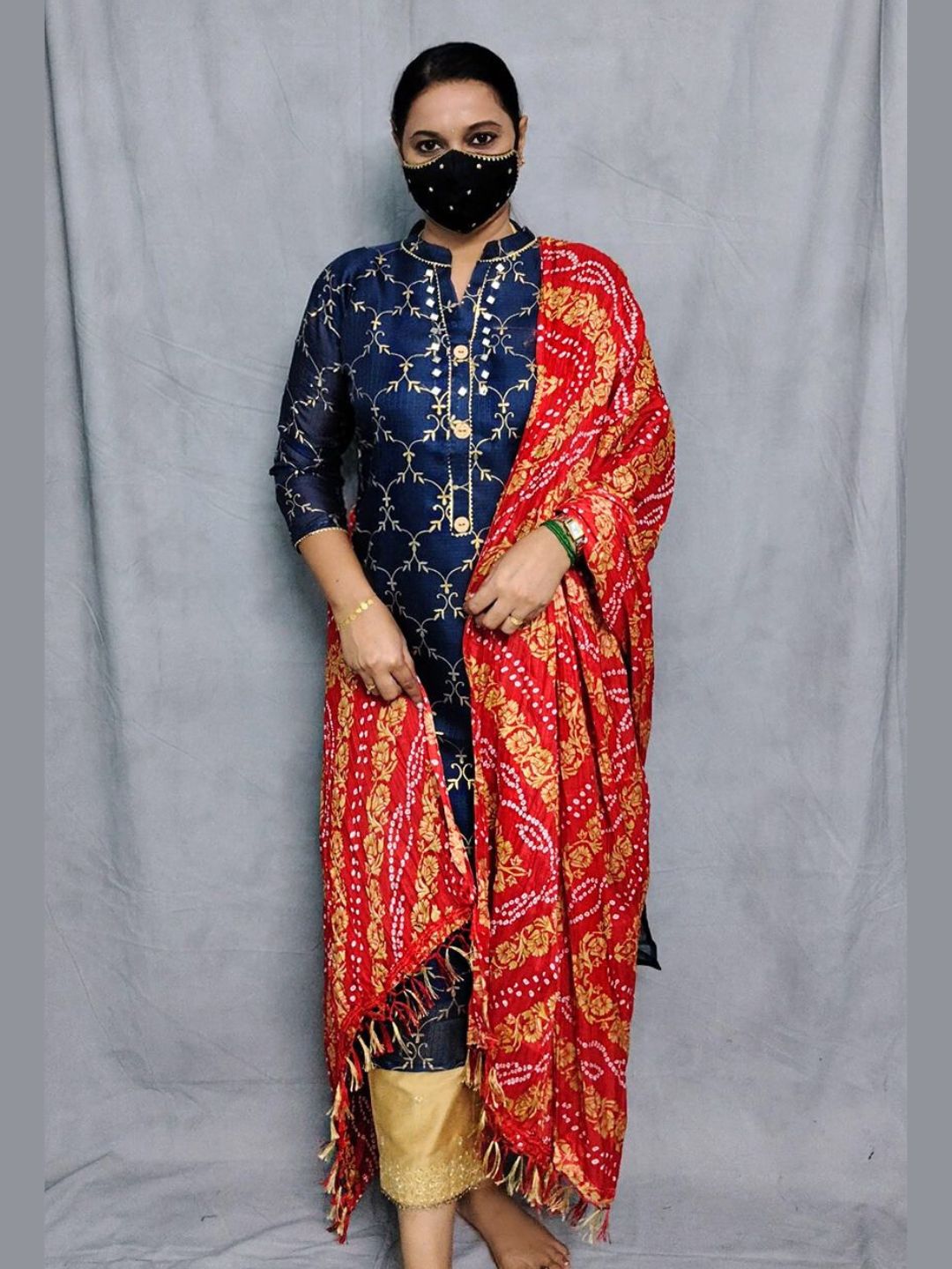 K0064 kurti Dupatta 2 piece set