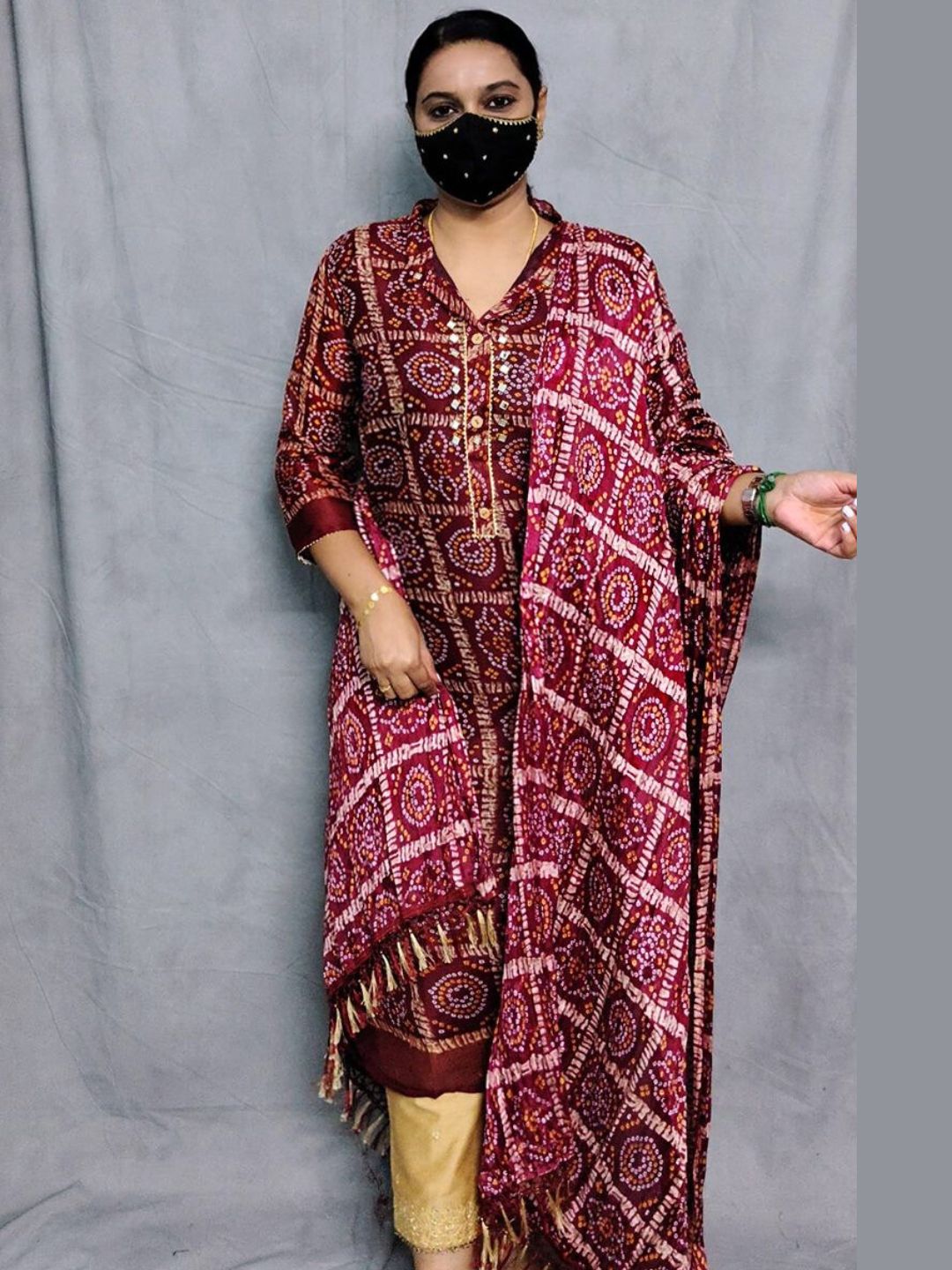 K0066 kurti Dupatta 2 piece set