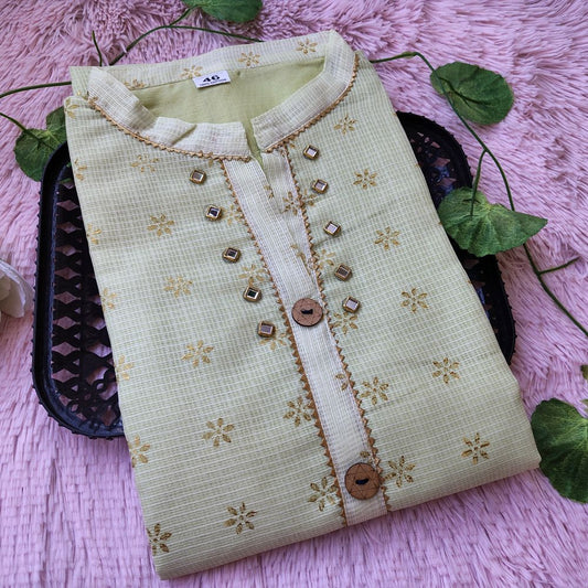 K0037 Light Pista Green kurti