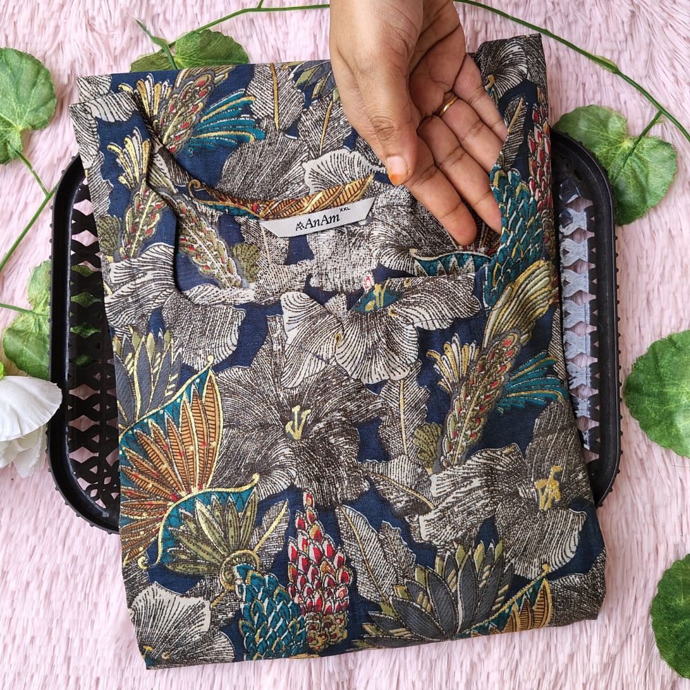 K0048  Linen silk kurti