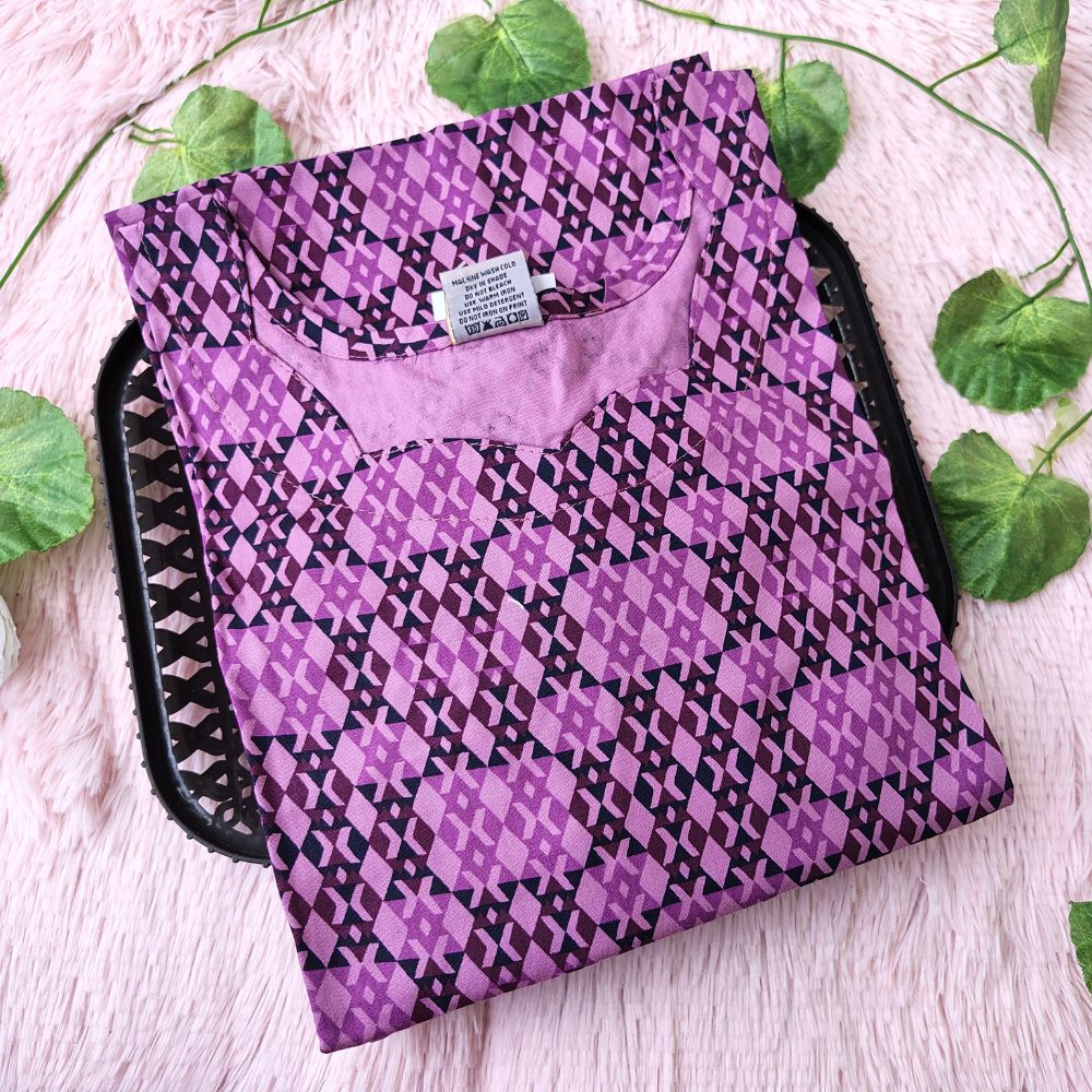 KL2405 Mauve black kurti