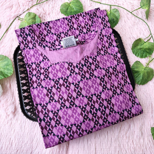 KL2405 Mauve black kurti