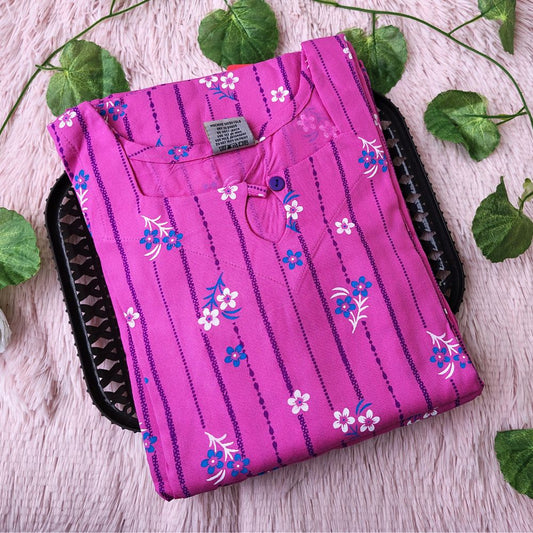 KL2401 Pink Floral kurti