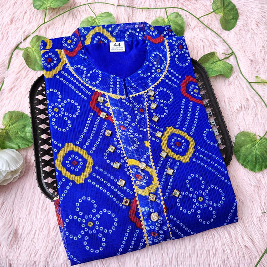 K15 Blue Patola kurti