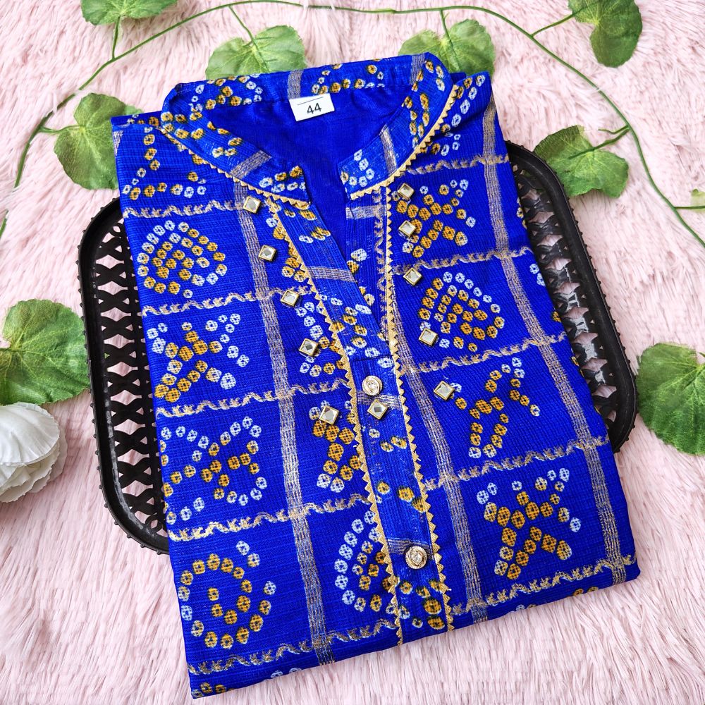 K27 Royal blue grand kurti