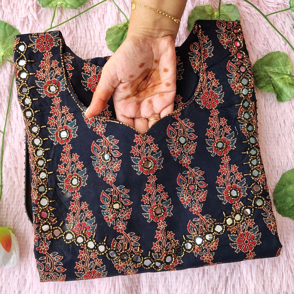 W0011 Pure cotton kalamkari A-line kurti