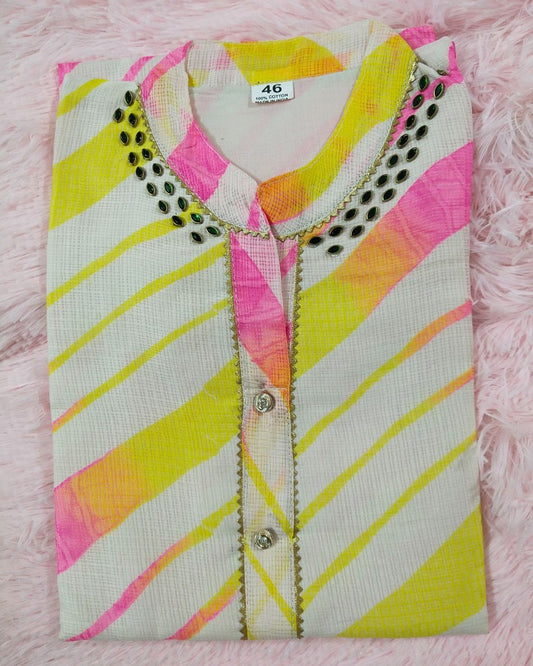 68 White kurti