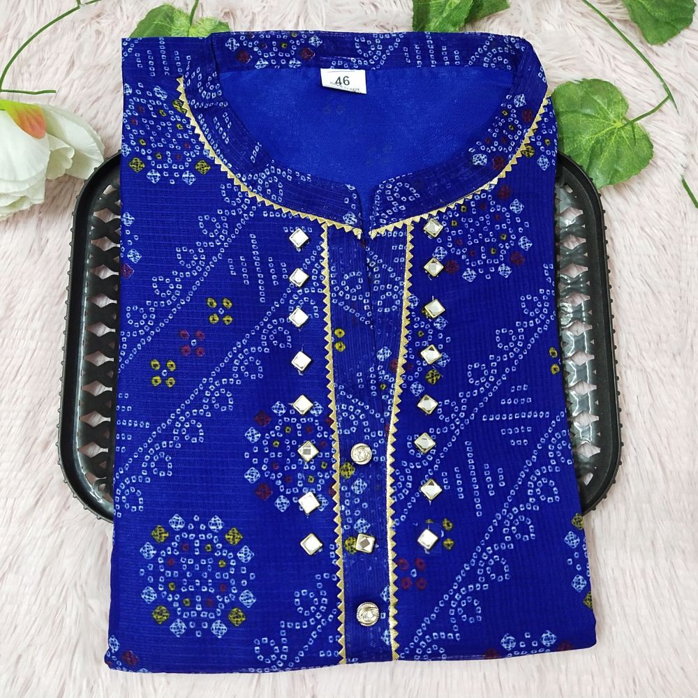 K80 Royal blue kurti
