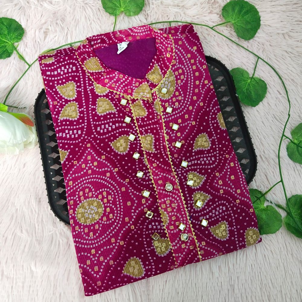 K98 Wine Meganta Grand Kurti