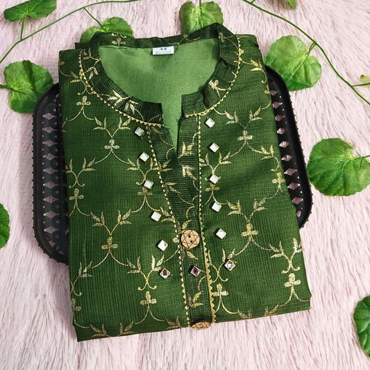 021 Dark green Grand kurti