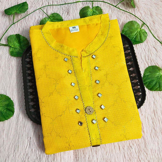 019 Yellow grand kurti