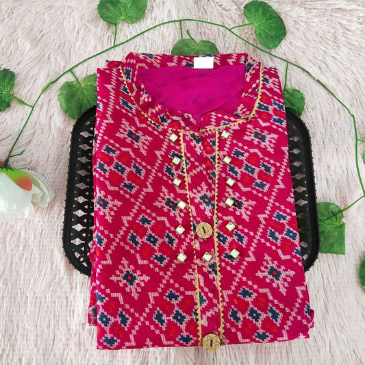 79 Pink Patola Kurti