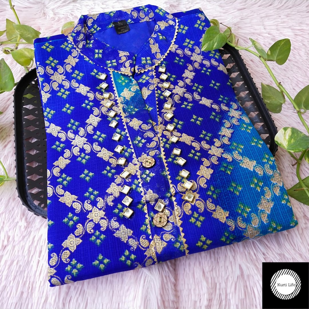 K144 K144 Blue Grand Kurti – Kurti Life