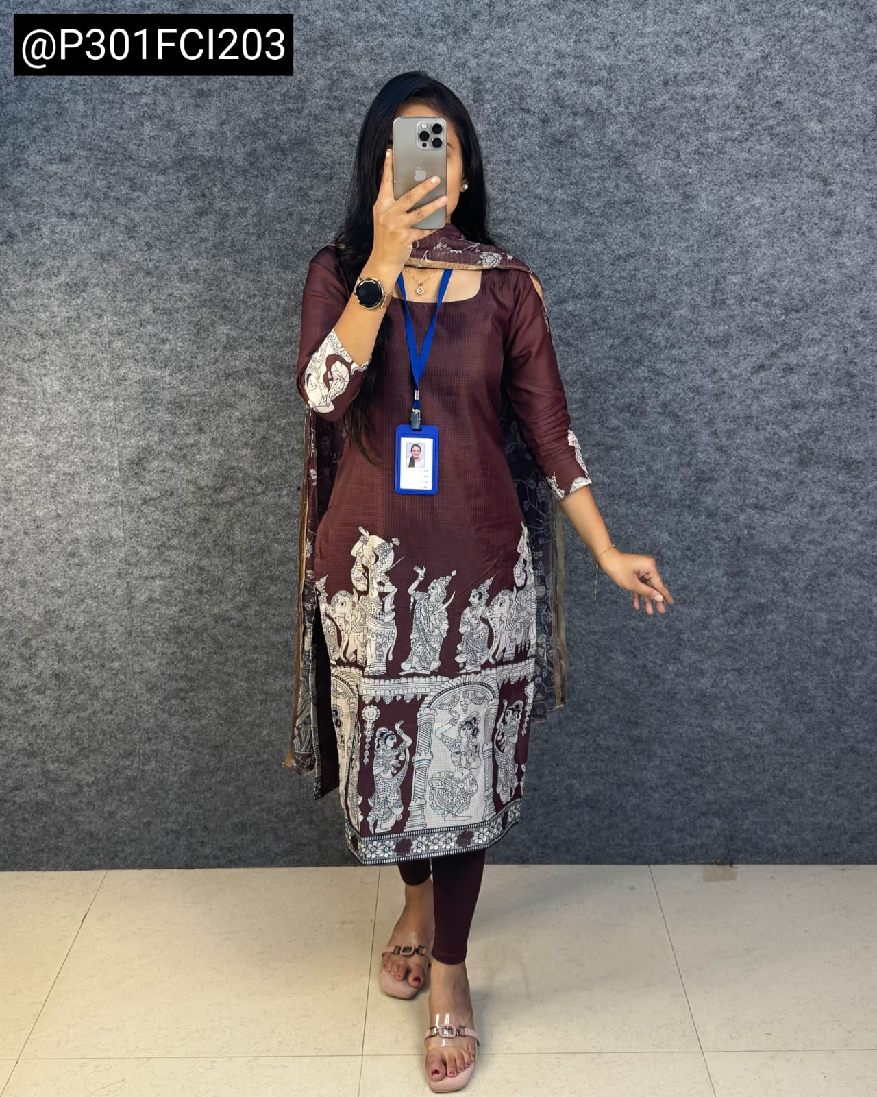 K0015 Pure kota cotton kurti dupata set