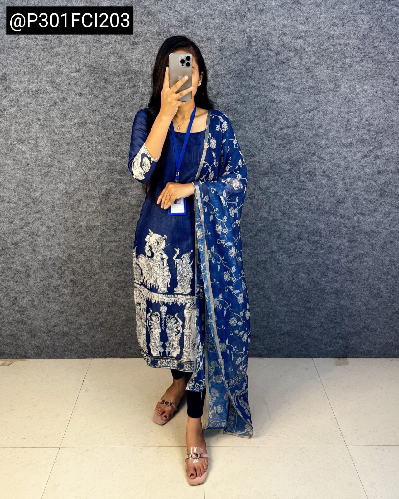 K0015 Pure kota cotton kurti dupata set